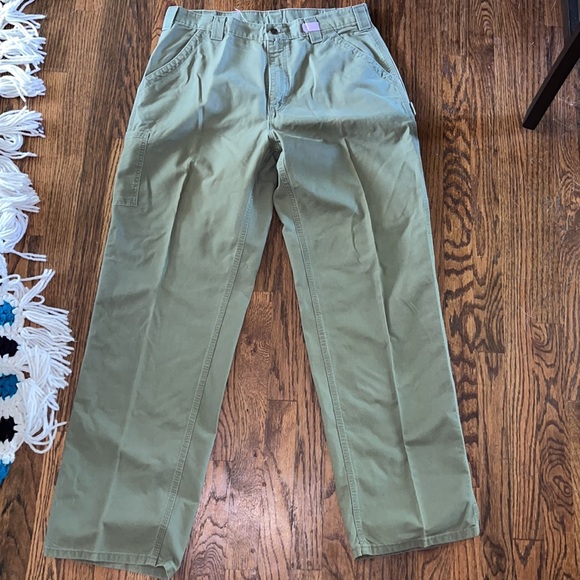 Carhartt Army Green Work Pants - Picture 3 of 5
